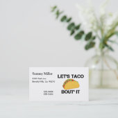 Laten we het aan Taco overhandigen Visitekaartje (Staand voorkant)