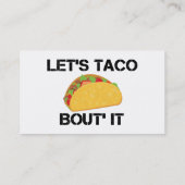 Laten we het aan Taco overhandigen Visitekaartje (Achterkant)