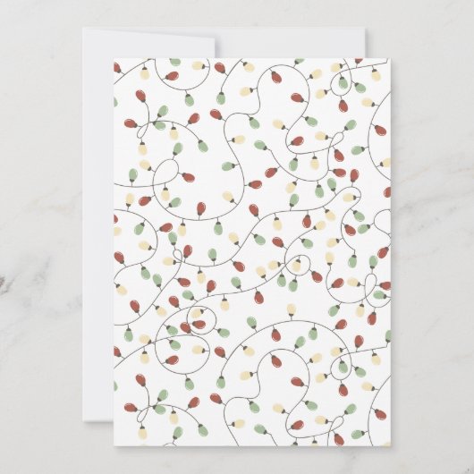 Laten we het aangestoken leuke rendieren feestdage kaart (Achterkant)