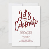 Laten we het Afstudeerder vieren met foto Kaart (Voorkant)