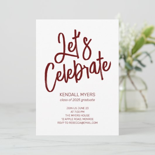 Laten we het Afstudeerder vieren met foto Kaart (Staand voorkant)