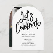 Laten we het Afstudeerder vieren met foto Kaart (Voorkant / Achterkant)