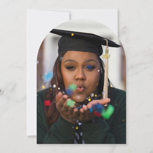 Laten we het Afstudeerder vieren met foto Kaart (Achterkant)