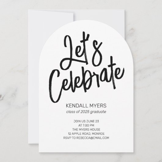 Laten we het Afstudeerder vieren met foto Kaart (Voorkant)