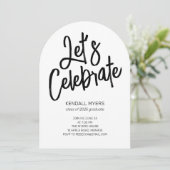 Laten we het Afstudeerder vieren met foto Kaart (Staand voorkant)