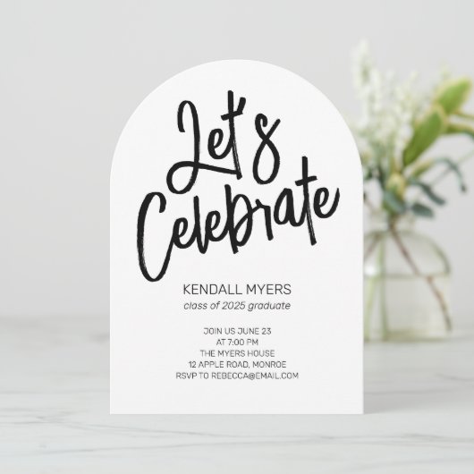 Laten we het Afstudeerder vieren met foto Kaart (Staand voorkant)