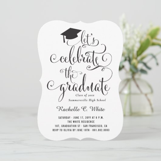 Laten we het Afstuderen Klassieke Afstudeerder fee Kaart (Staand voorkant)