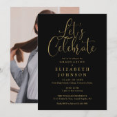 Laten we het afstuderen van scriptfoto's vieren kaart (Voorkant / Achterkant)