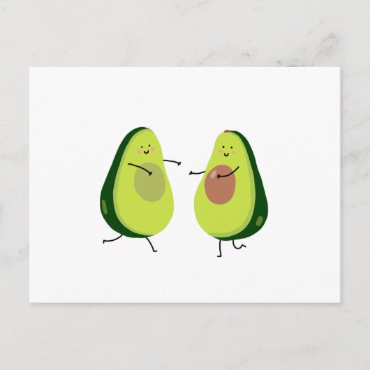 LATEN WE HET AVOCUDDLE, AVOCADO-ONTWERP VERMIJDEN BRIEFKAART (Voorkant)