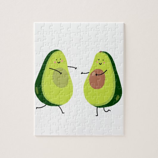 LATEN WE HET AVOCUDDLE, AVOCADO-ONTWERP VERMIJDEN LEGPUZZEL (Verticaal)