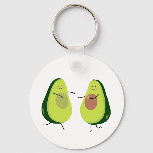 LATEN WE HET AVOCUDDLE, AVOCADO-ONTWERP VERMIJDEN SLEUTELHANGER (Voorkant)
