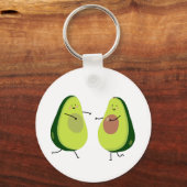 LATEN WE HET AVOCUDDLE, AVOCADO-ONTWERP VERMIJDEN SLEUTELHANGER (Voorkant)