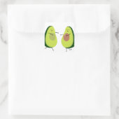 LATEN WE HET AVOCUDDLE, AVOCADO-ONTWERP VERMIJDEN VIERKANTE STICKER (Tas)