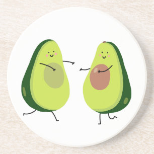 LATEN WE HET AVOCUDDLE, AVOCADO-ONTWERP VERMIJDEN ZANDSTEEN ONDERZETTER