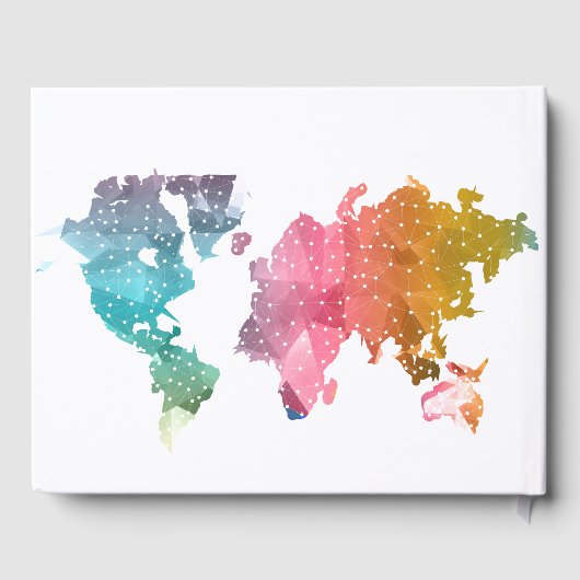 Laten we het avontuur beginnen Geometrische wereld Gastenboek (Achterkant)