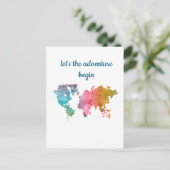 Laten we het avontuur beginnen met een kleurrijke briefkaart (Staand voorkant)