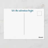 Laten we het avontuur beginnen met een kleurrijke briefkaart (Achterkant)