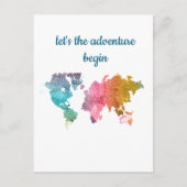 Laten we het avontuur beginnen met een kleurrijke briefkaart (Voorkant)