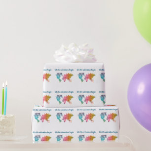 Laten we het avontuur beginnen met een kleurrijke cadeaupapier