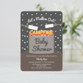 Laten we het Baby shower van de Campfire van Marsh Kaart (Staand voorkant)