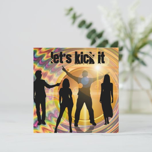 "Laten we het bakken" uitnodiging van vrijdag (Staand voorkant)