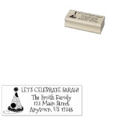 Laten we het Birthday-partijadres van de gedenkwaa Rubberstempel (Gestempeld)