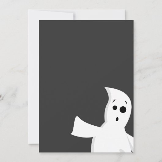 Laten we het blad voor Halloween Costume Party hal Kaart (Achterkant)