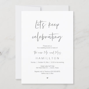 Laten we het blijven vieren na de bruiloft Brunch. Kaart