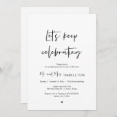 Laten we het blijven vieren na de bruiloft Brunch. Kaart (Voorkant / Achterkant)