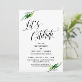 Laten we het bloeiende Manuscript en Greenery vier Kaart (Staand voorkant)