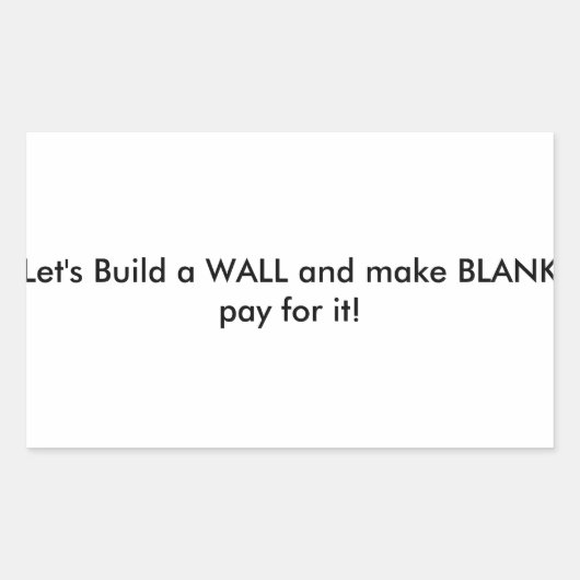 Laten we het bouwen. rechthoekige sticker (Voorkant)