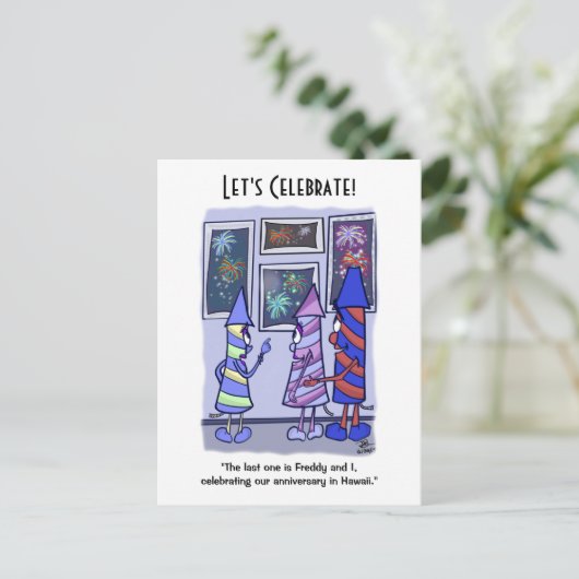 Laten we het Briefkaart van de Onafhankelijkheidsd (Staand voorkant)