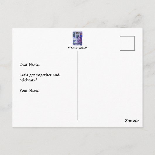 Laten we het Briefkaart van de Onafhankelijkheidsd (Achterkant)