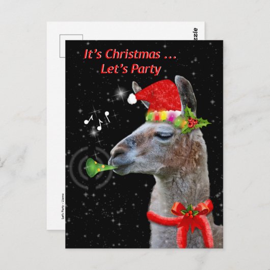 Laten we het Briefkaart van de Partij (Voorkant / Achterkant)