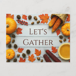 Laten we het Briefkaart van de Thanksgiving-uitnod