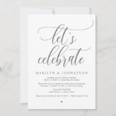 Laten we het bruiloft-elopement-diner vieren kaart (Voorkant)