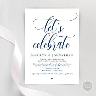 Laten we het bruiloft-elopement-diner vieren kaart