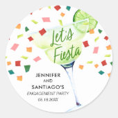 Laten we het bruiloftsfeest Favor geven Ronde Sticker (Voorkant)