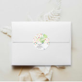 Laten we het bruiloftsfeest Favor geven Ronde Sticker