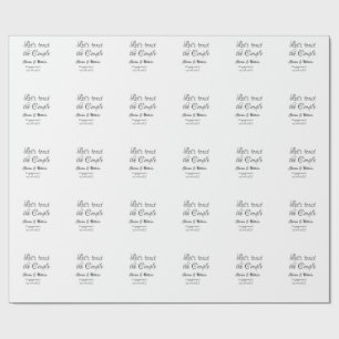 Laten we het couple engagement party naam datum to cadeaupapier