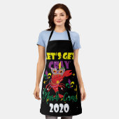 Laten we het Cray Shirt Mardi Gras 2020 kostuum ha Schort (Gedragen)