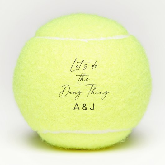 Laten we het Dang-ding gepersonaliseerd doen Tennisballen (Voorkant)