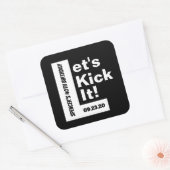 "Laten we het doen" Persoonlijke evenementen Vierkante Sticker (Envelop)