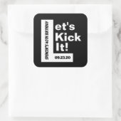 "Laten we het doen" Persoonlijke evenementen Vierkante Sticker (Tas)