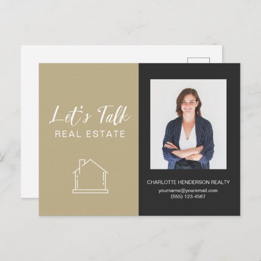 Laten we het Echte Briefkaart van het Contact van  (Voorkant / Achterkant)