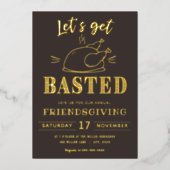 Laten we het ervan nemen | Friendsgiving Folie Uit Folie Uitnodiging (Voorkant)