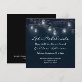 Laten we het eten vieren van de Mason Jar-lampjes Kaart (Voorkant / Achterkant)