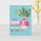 Laten we het feest draaien voor je verjaardag! kaart (Gele Bloem)