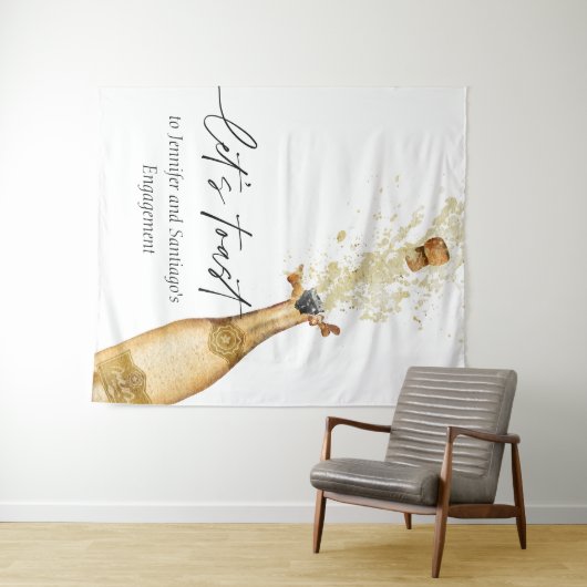 Laten we het feest van het verloofde paar vieren A Wandkleed (In Situ (horizontaal))