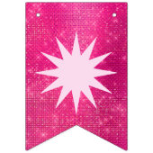 Laten we het feestje houden met de warme roze glam vlaggetjes (Eerste vlag)